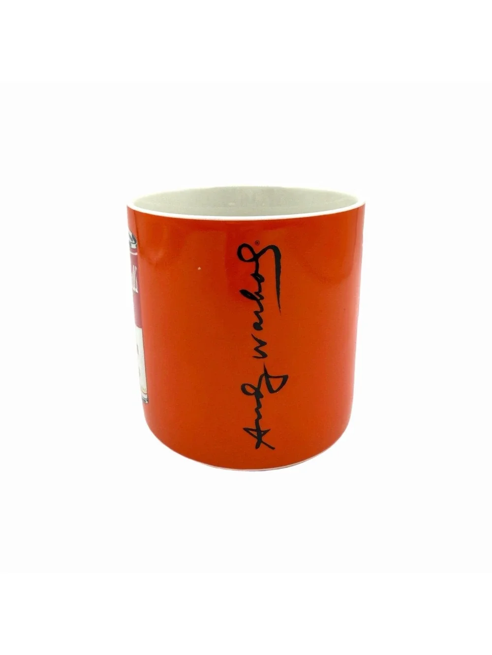 Block Art Andy Warhol Signature Edition Orange Tomato Rice Soup Can Coffee Mug